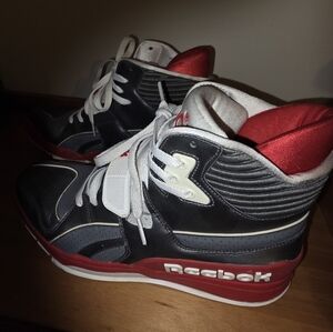 Reebok Men’s High-Top Sneakers - Black/Red/White Rare Commitment Shark